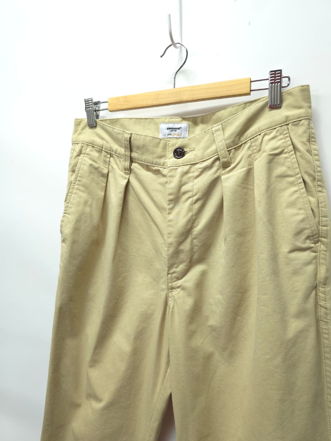 에스피오나지 베이지 투턱 코튼팬츠 (32) 상품이미지3