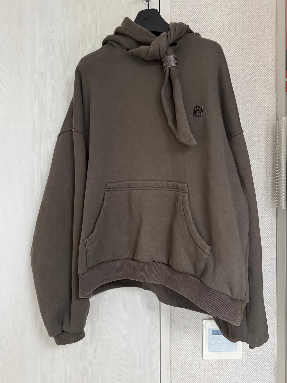 (50) 24fw 우영미 매듭 후드티 그레이 상품이미지2