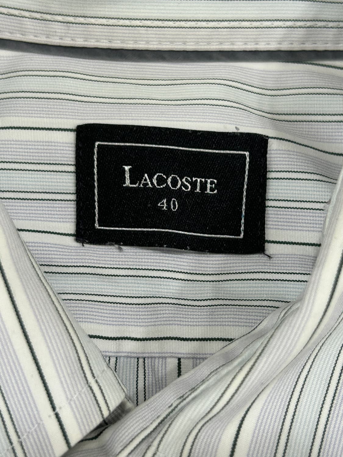 라코스테 그린블루 스트라이프 셔츠 남성 100 (40사이즈) 상품이미지5