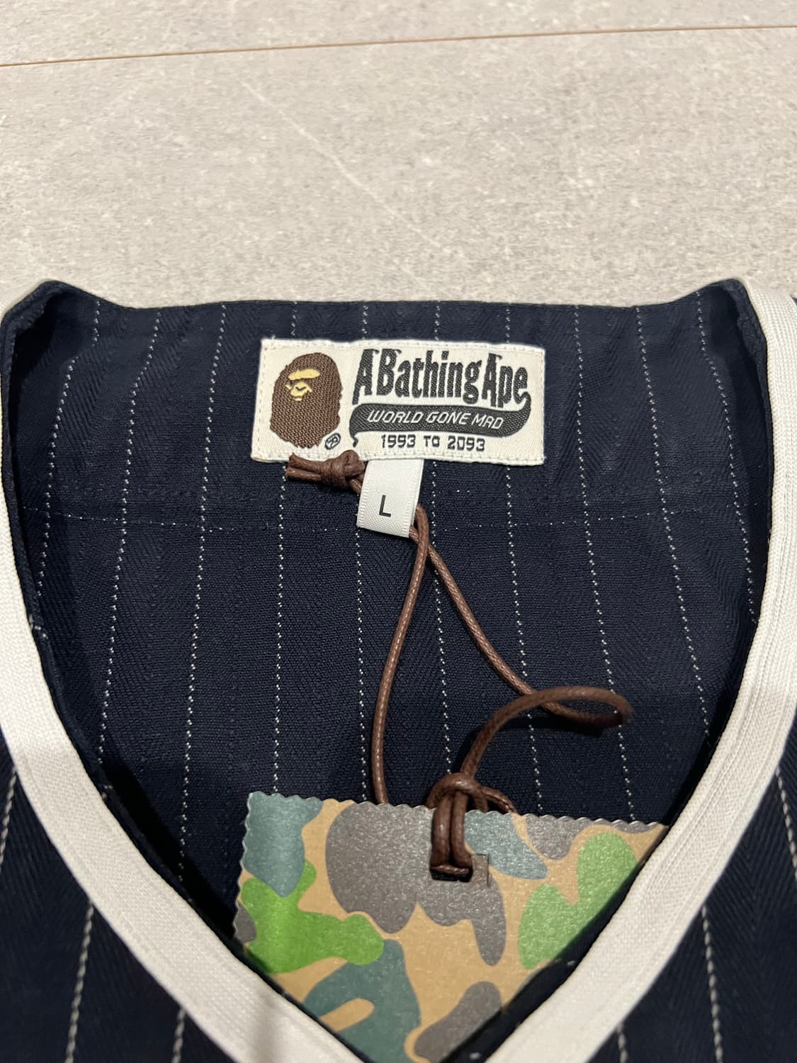 [새제품][L] 베이프 베이스볼 셔츠 상품이미지3