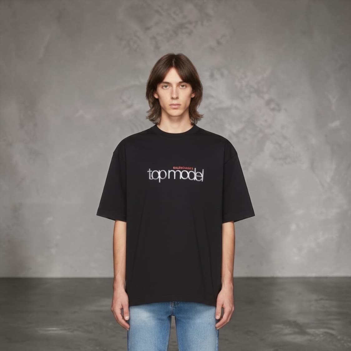 .L/ 발렌시아가 탑모델 로고 라운드 반팔 상품이미지1