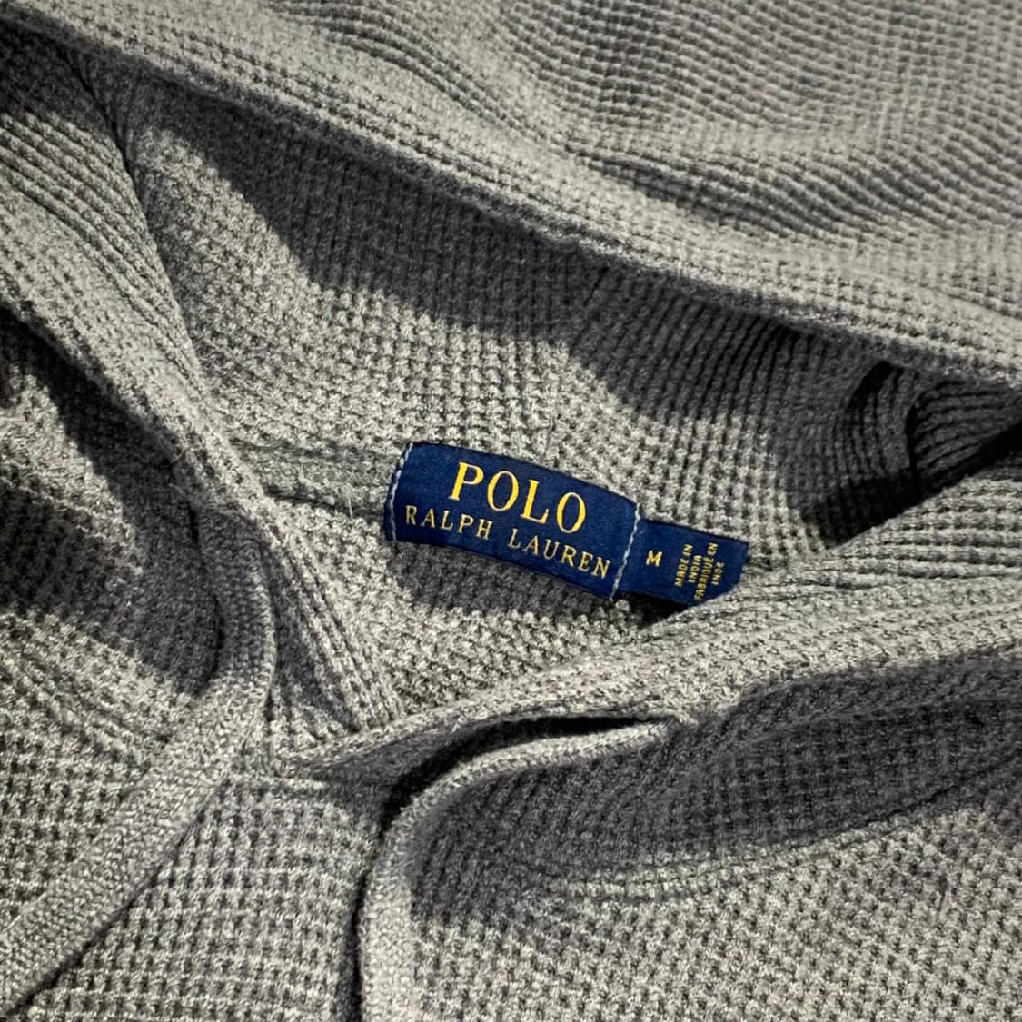 폴로 와플 니트 후드티 상품이미지3