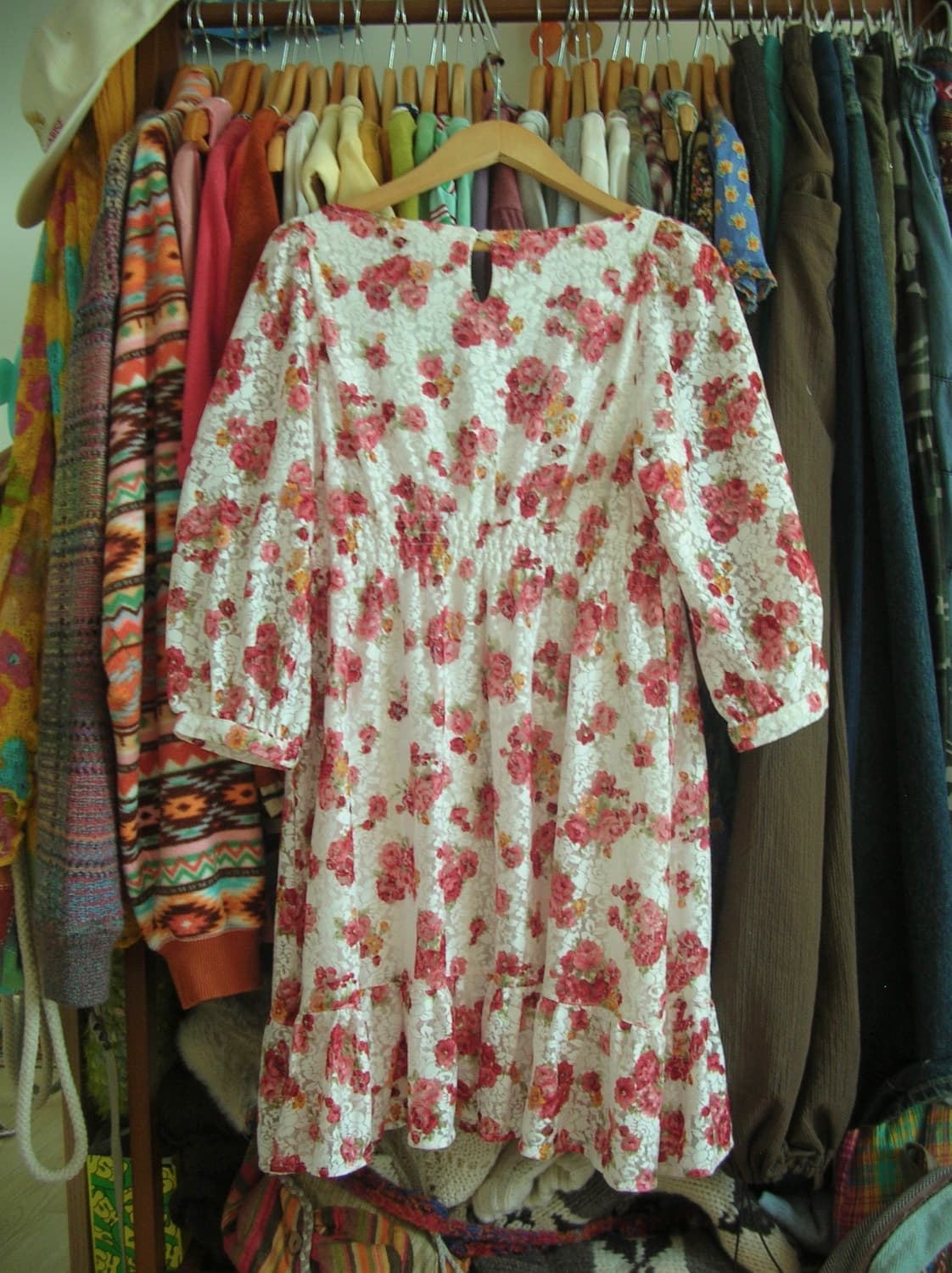 빈티지 플라워 패턴 원피스 상품이미지2