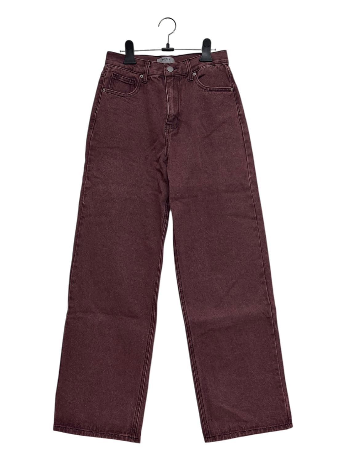 와인컬러 와이드 데님 상품이미지2