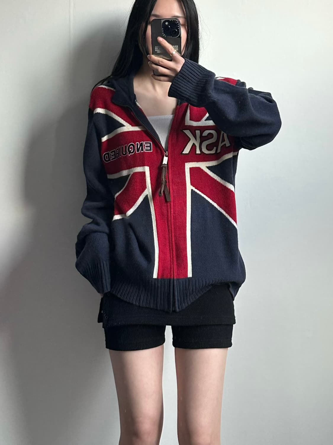 Ask 에스크 y2k 와투케 니트집업 상품이미지1