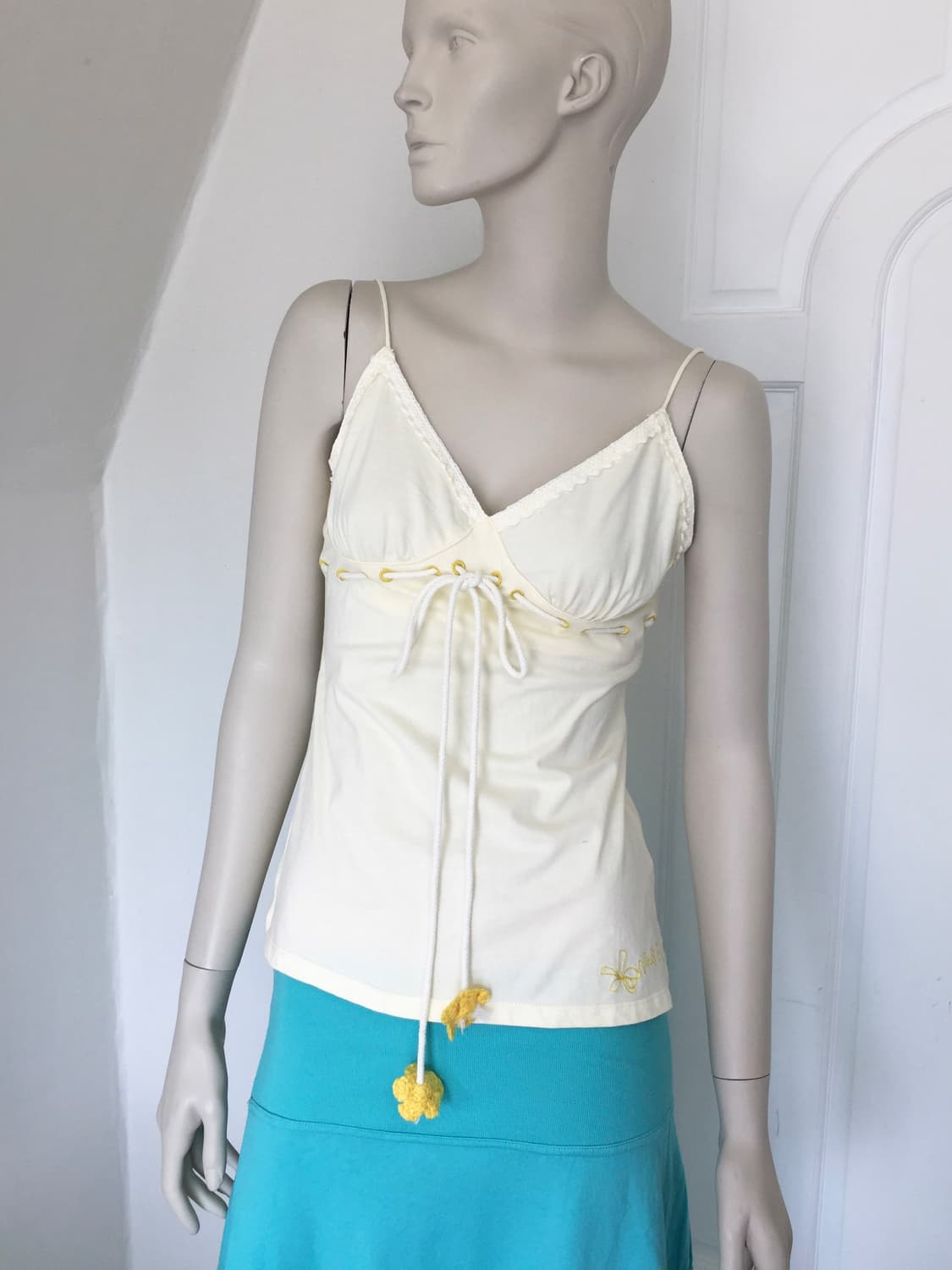 Miss Sixty Floral Crochet ivory Cami 상품이미지3