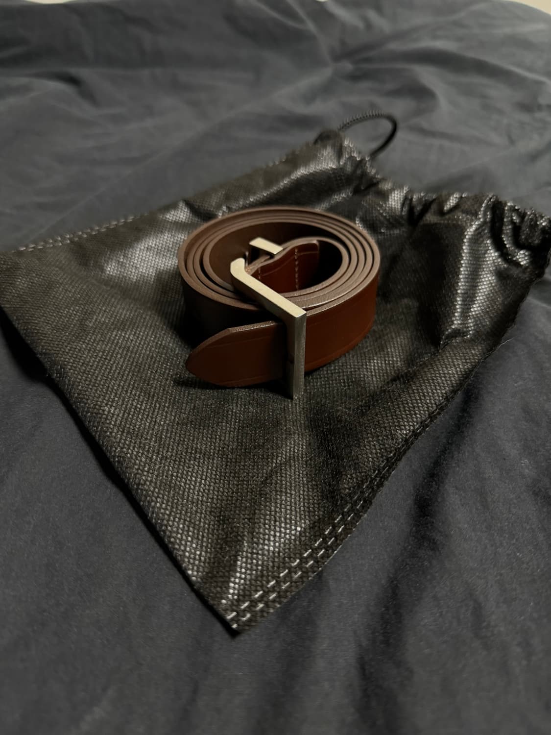 도프제이슨 미니멀 스퀘어 하드레더 벨트 상품이미지2