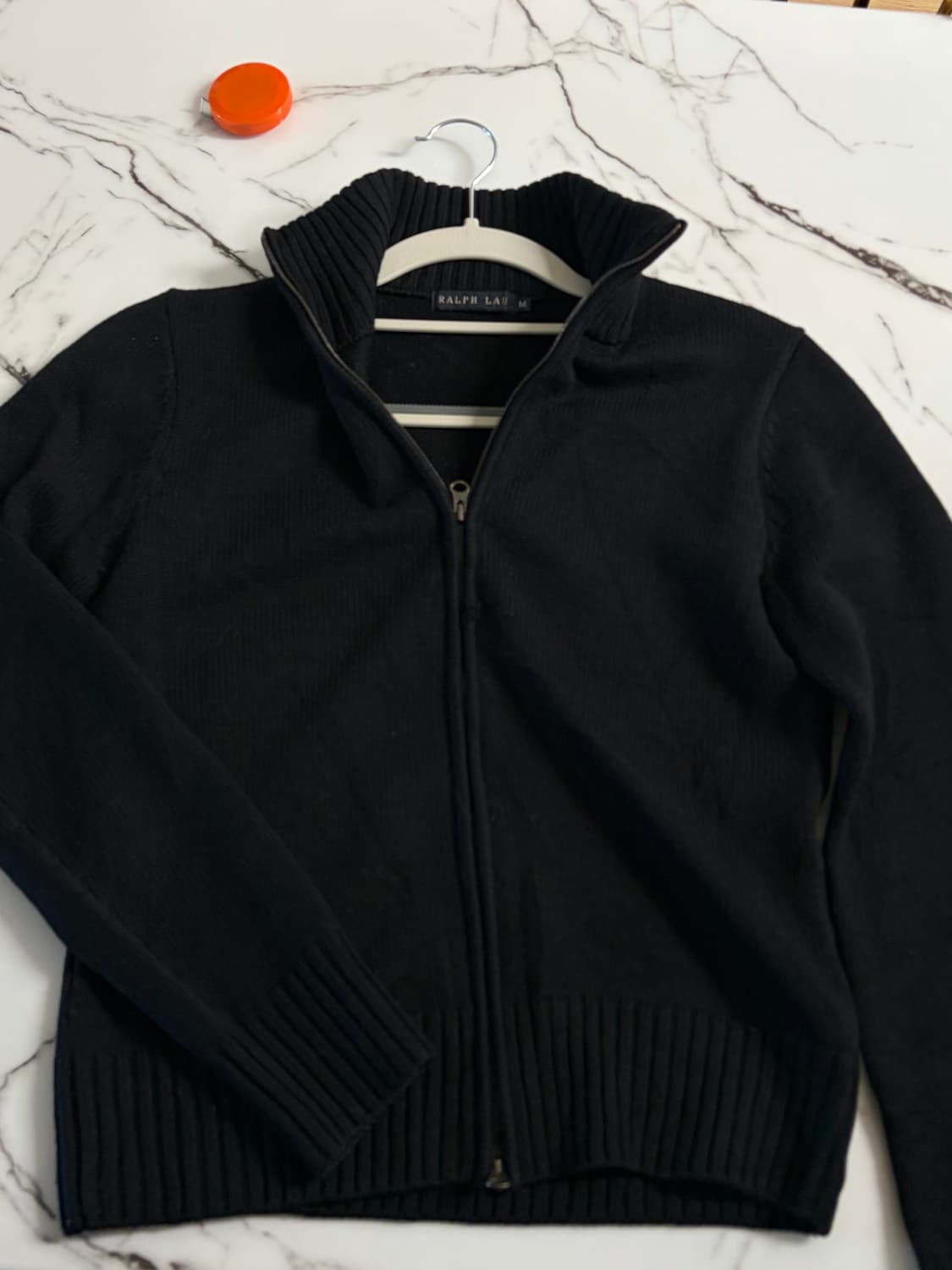 랄프로렌 블랙 니트 집업 가디건 M 상품이미지1