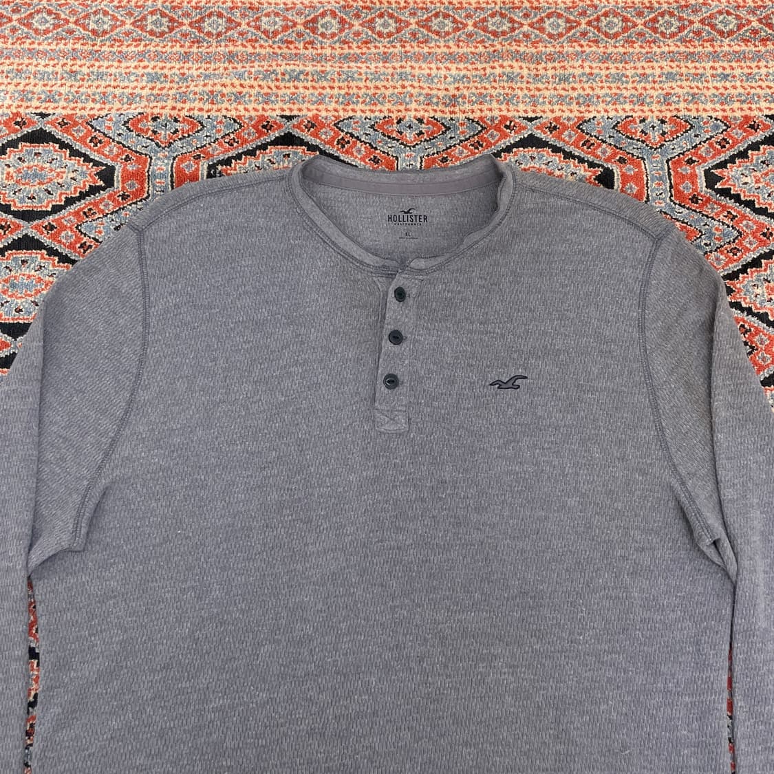 홀리스터 그레이 헨리넥 긴팔티셔츠 쭉티 남성XL  상품이미지2