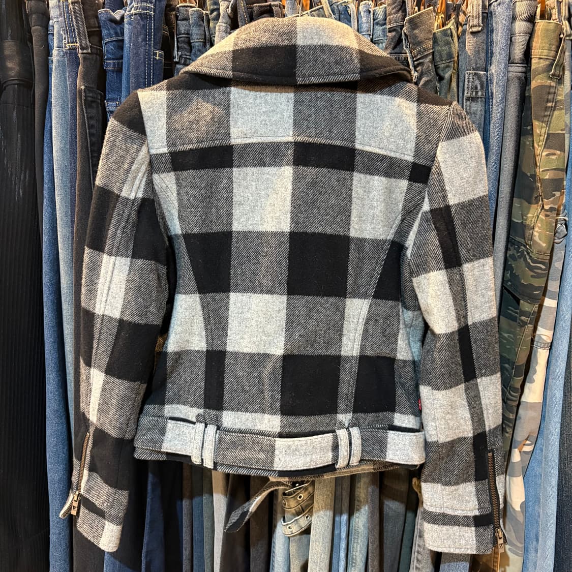 리바이스 우먼스 체크 라이더 모직 자켓 상품이미지3