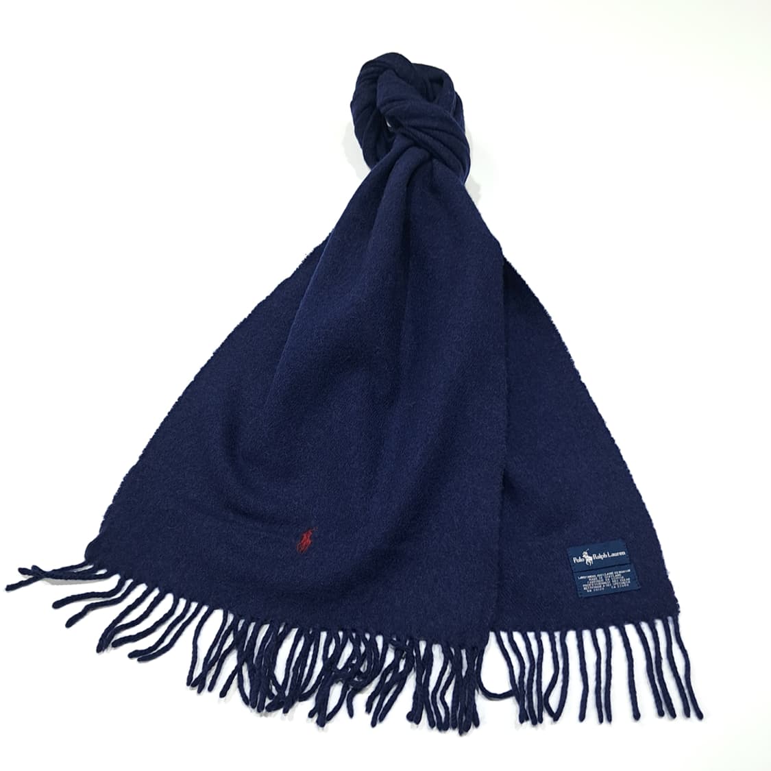 MX463 폴로 스코틀랜드판 램스울 레드포니 네이비 머플러 목도리 상품이미지2