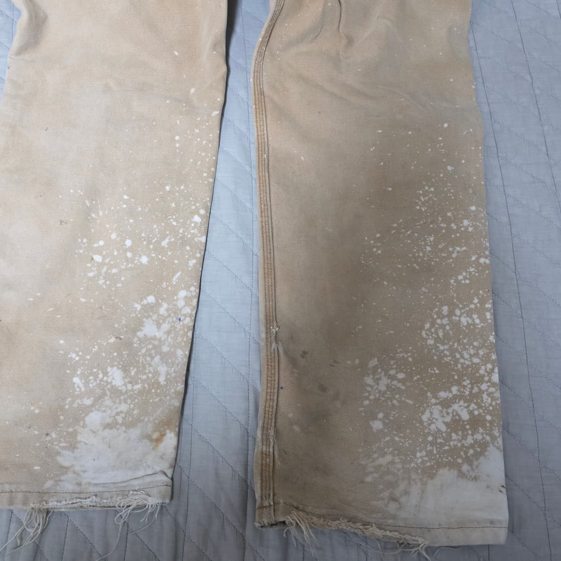 [34X31] 빈티지 칼하트 더블니 B136 BRN 워크팬츠 트래쉬드 상품이미지5