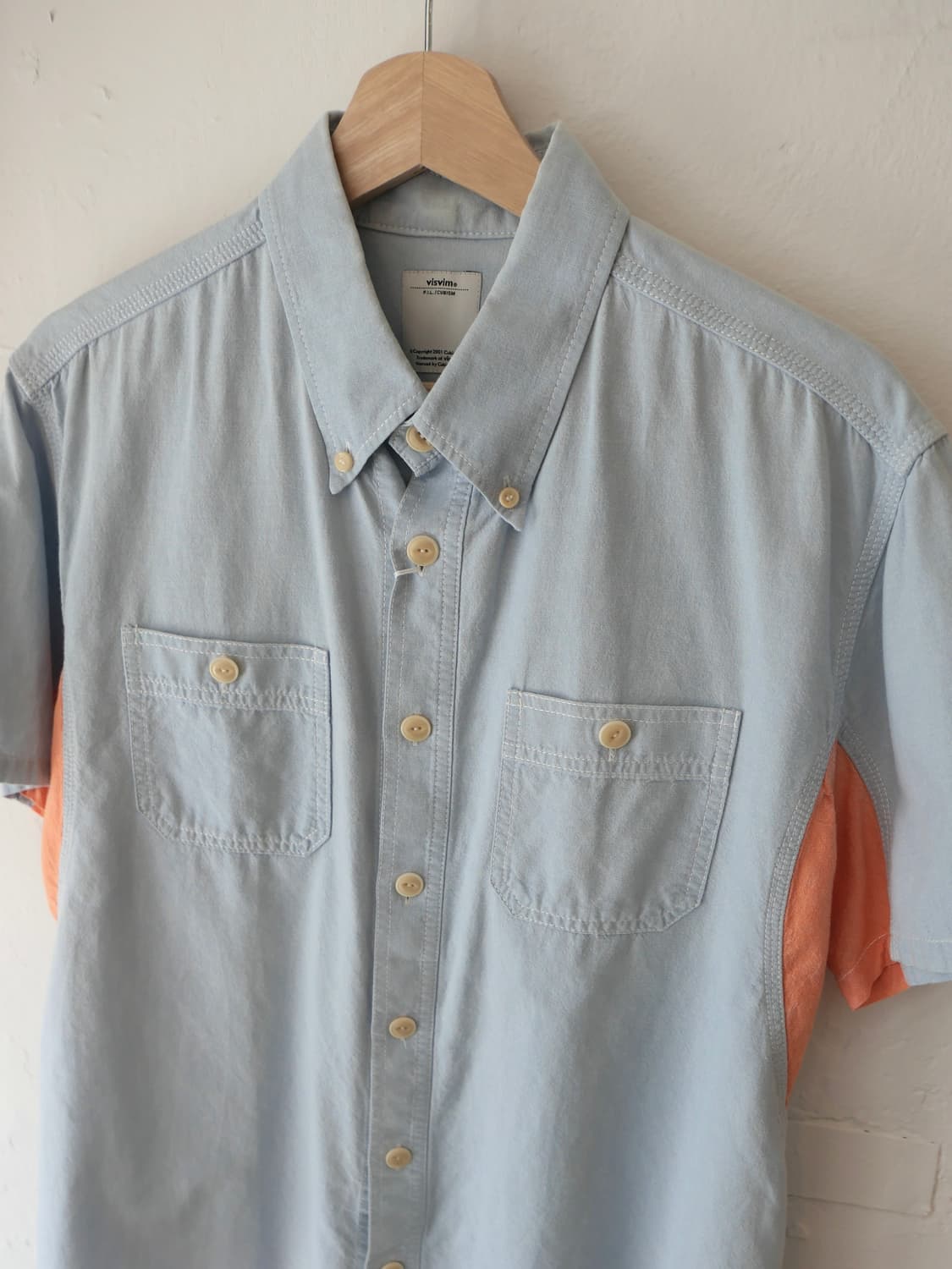 비즈빔 데님 반팔 셔츠 상품이미지3