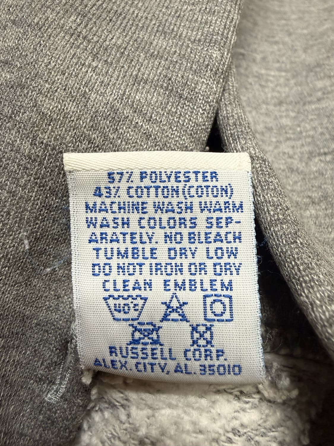 90s Russel Athletic 집업 usa 그레이 L 상품이미지5