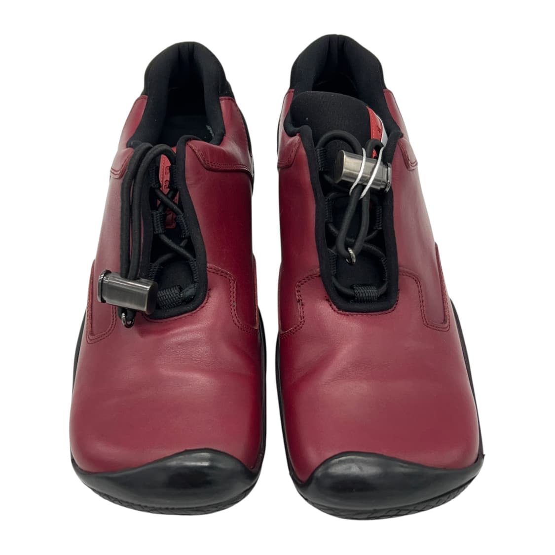 240 Vtg W 프라다 스포츠 슬립온 토글 스니커즈 버건디 (EU38) 상품이미지4