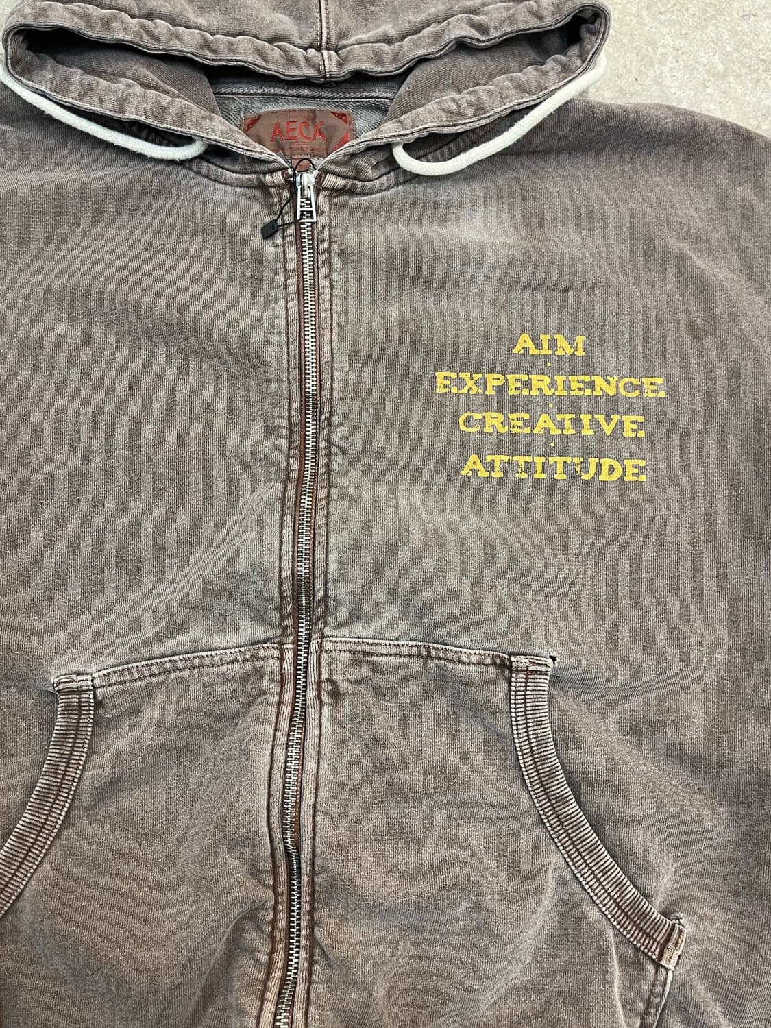 AECA 피그먼트 후드집업 브라운 L #csz3605 상품이미지5