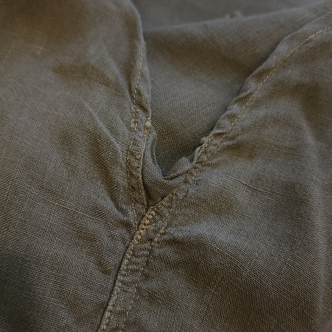 00년대 폴로 진스 컴퍼니 미 육군 밀리터리 투포켓 린넨 셔츠 L 상품이미지7