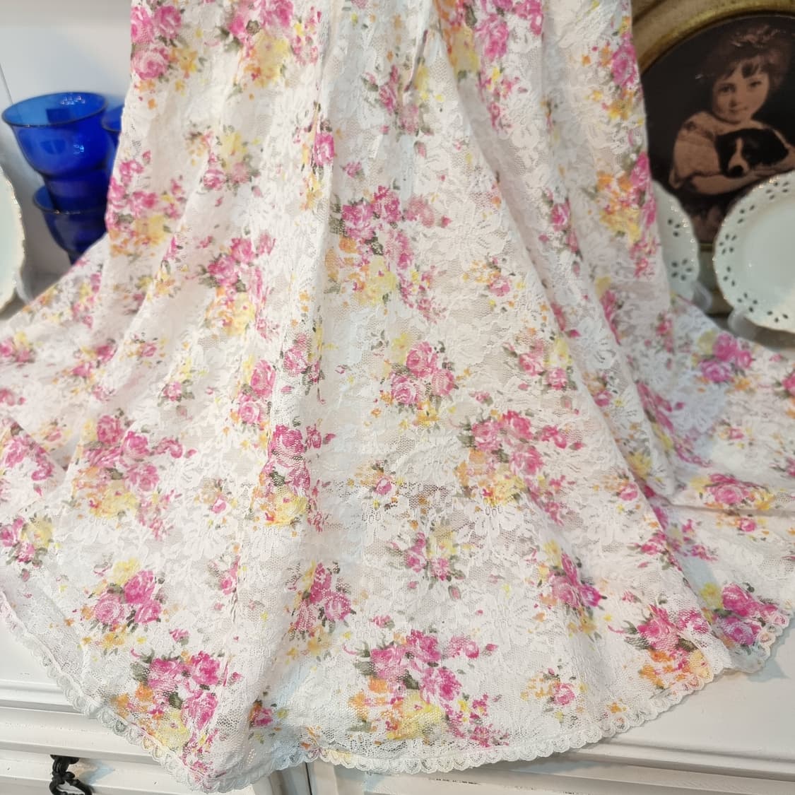 LIZ LISA 플로럴 레이스 프릴 원피스 상품이미지3