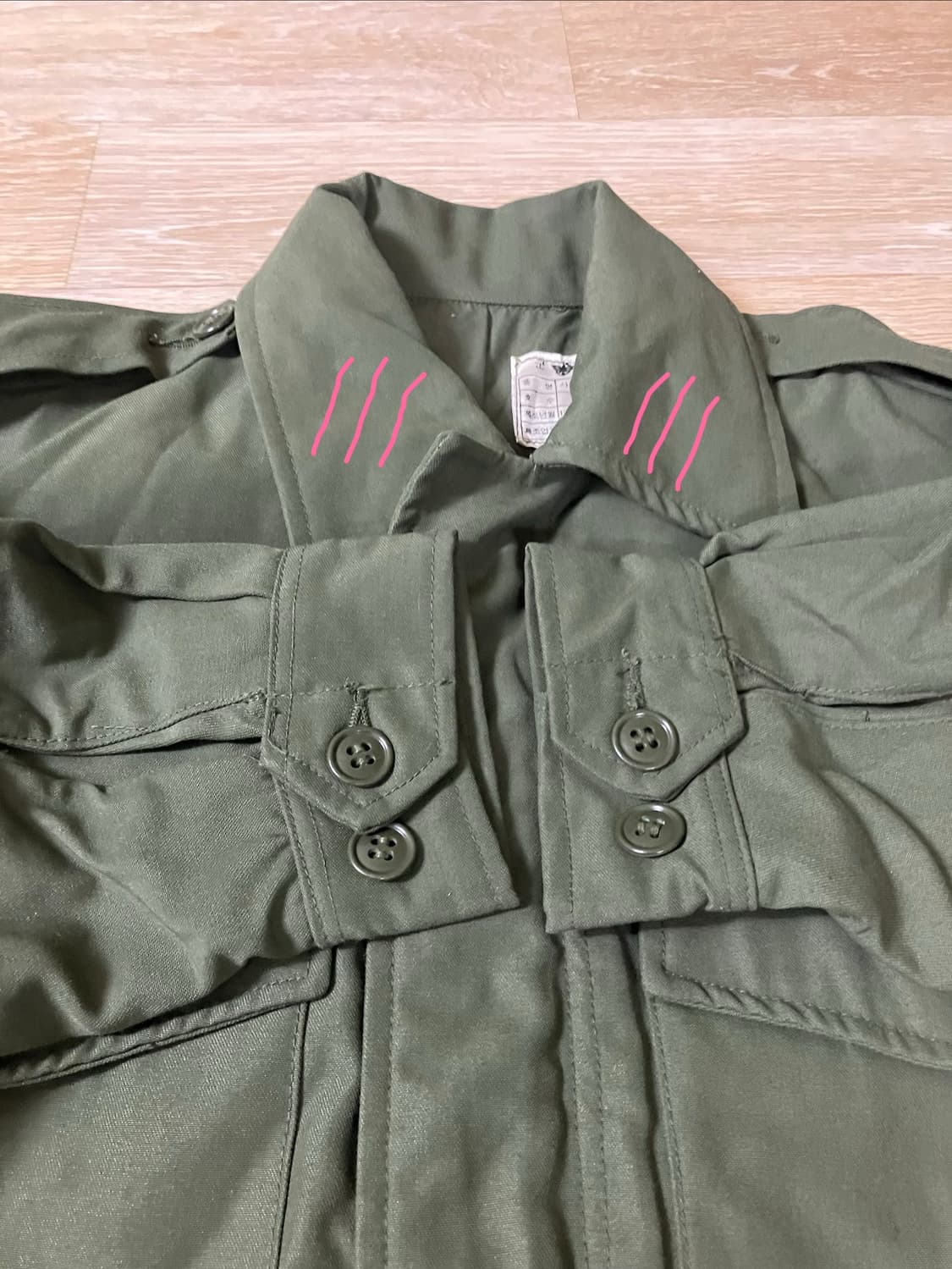 국군 올리브색 야전상의 상품이미지8