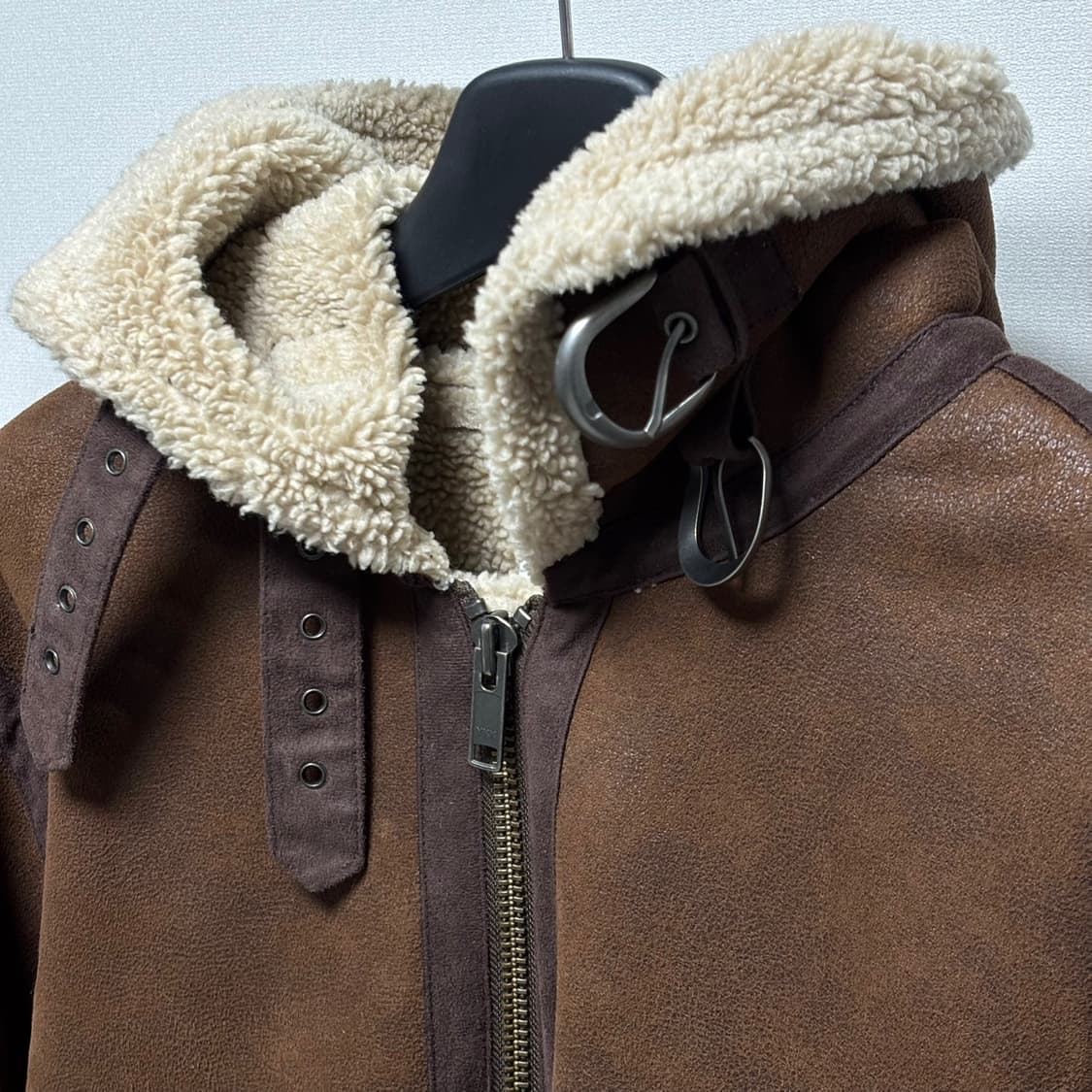 F) perverze 퍼버즈 후드 무스탕 상품이미지5