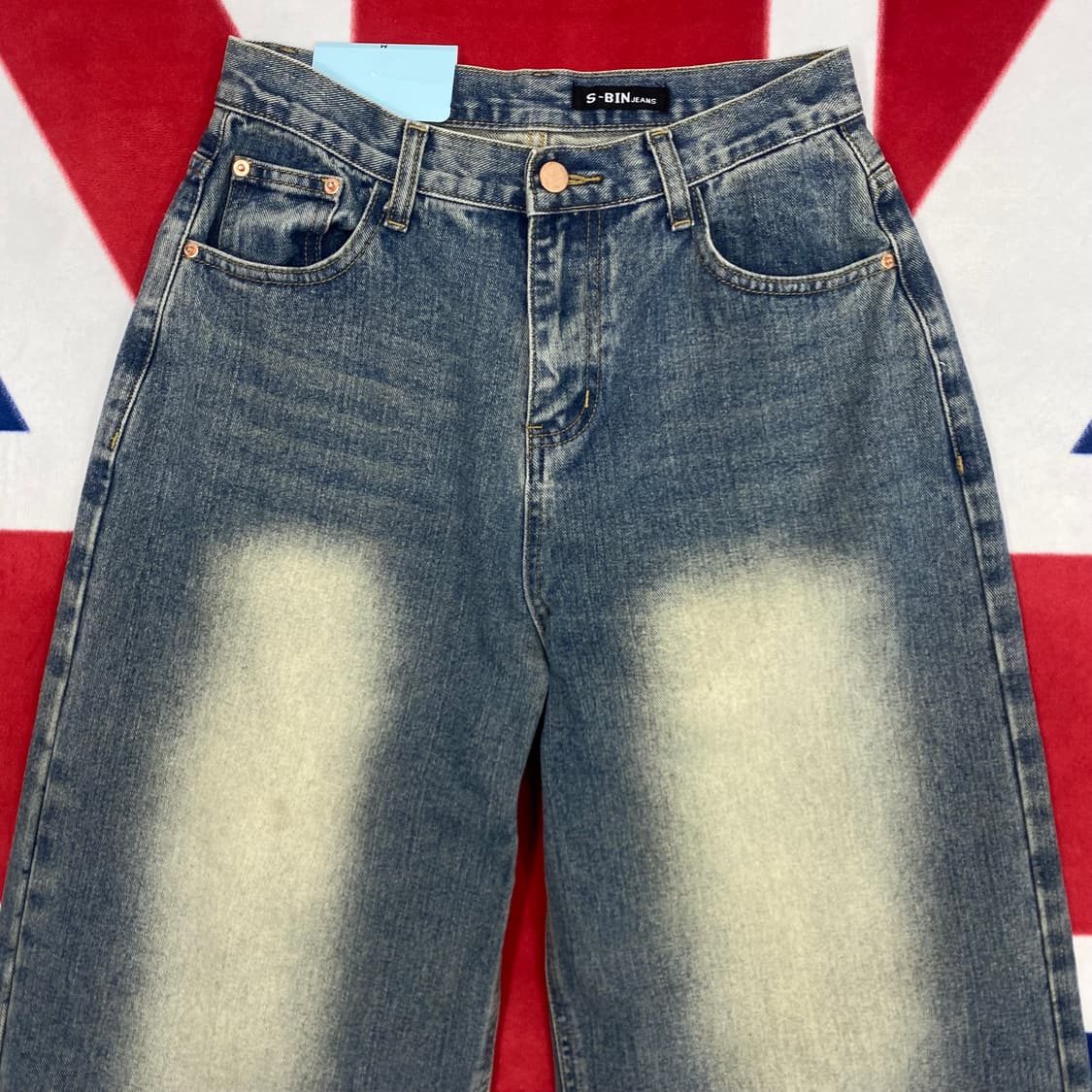 빈티지 와이드 워싱데님팬츠 여성 M  상품이미지2