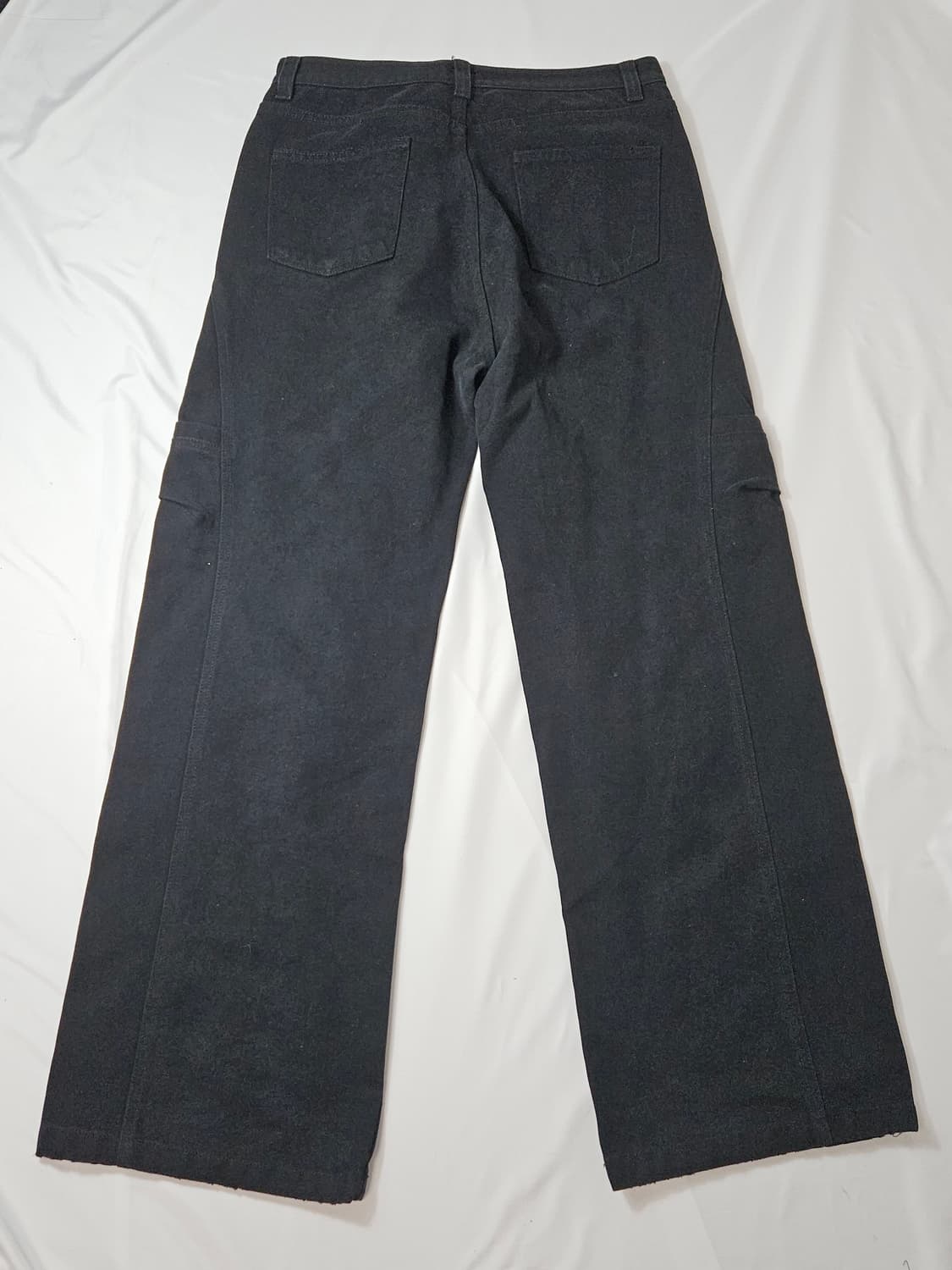 에버래핏 헤비 데님팬츠 와이드 배기 블랙진 XL 상품이미지5