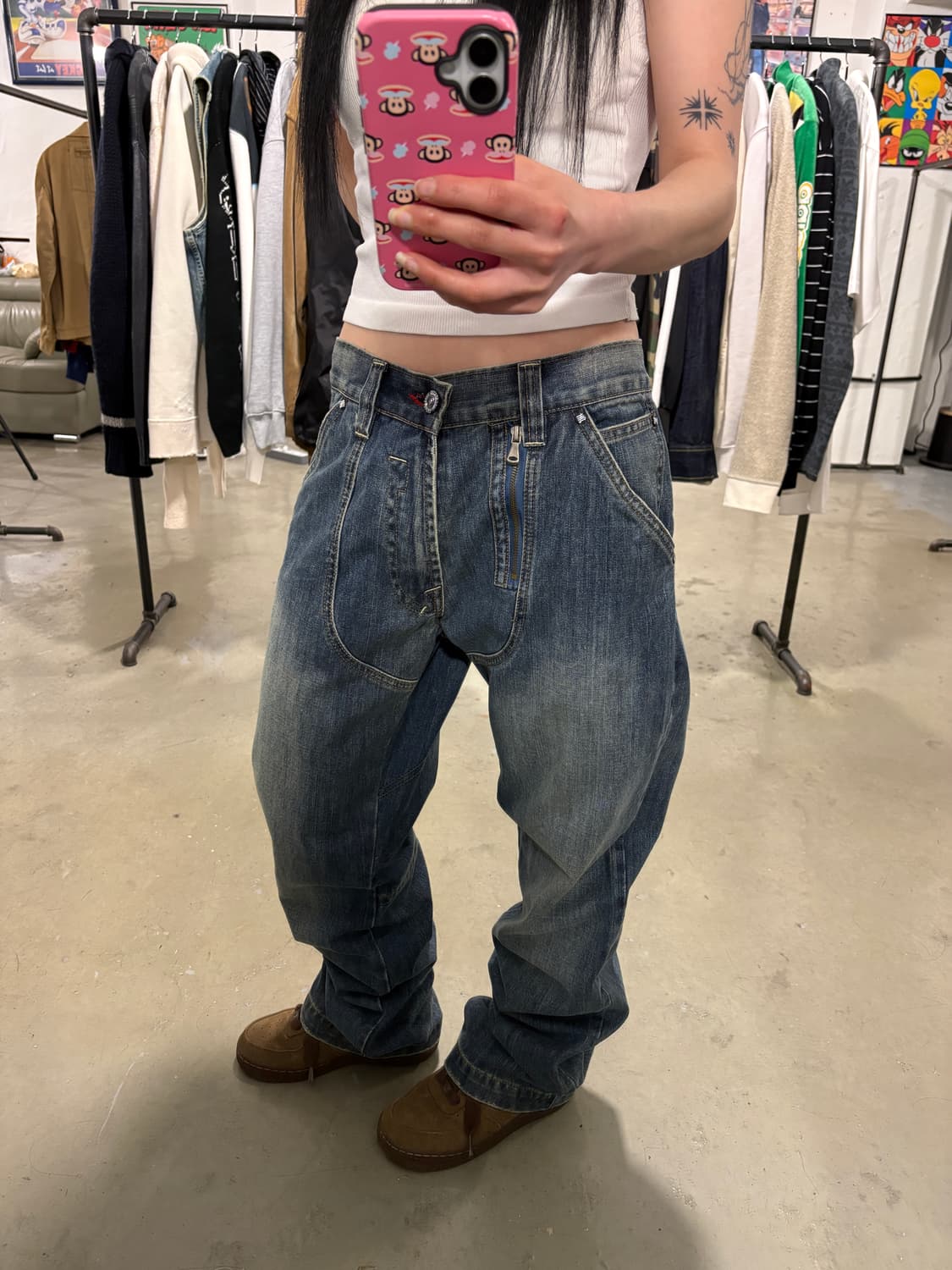 언디핏 새상품 데님팬츠 상품이미지3