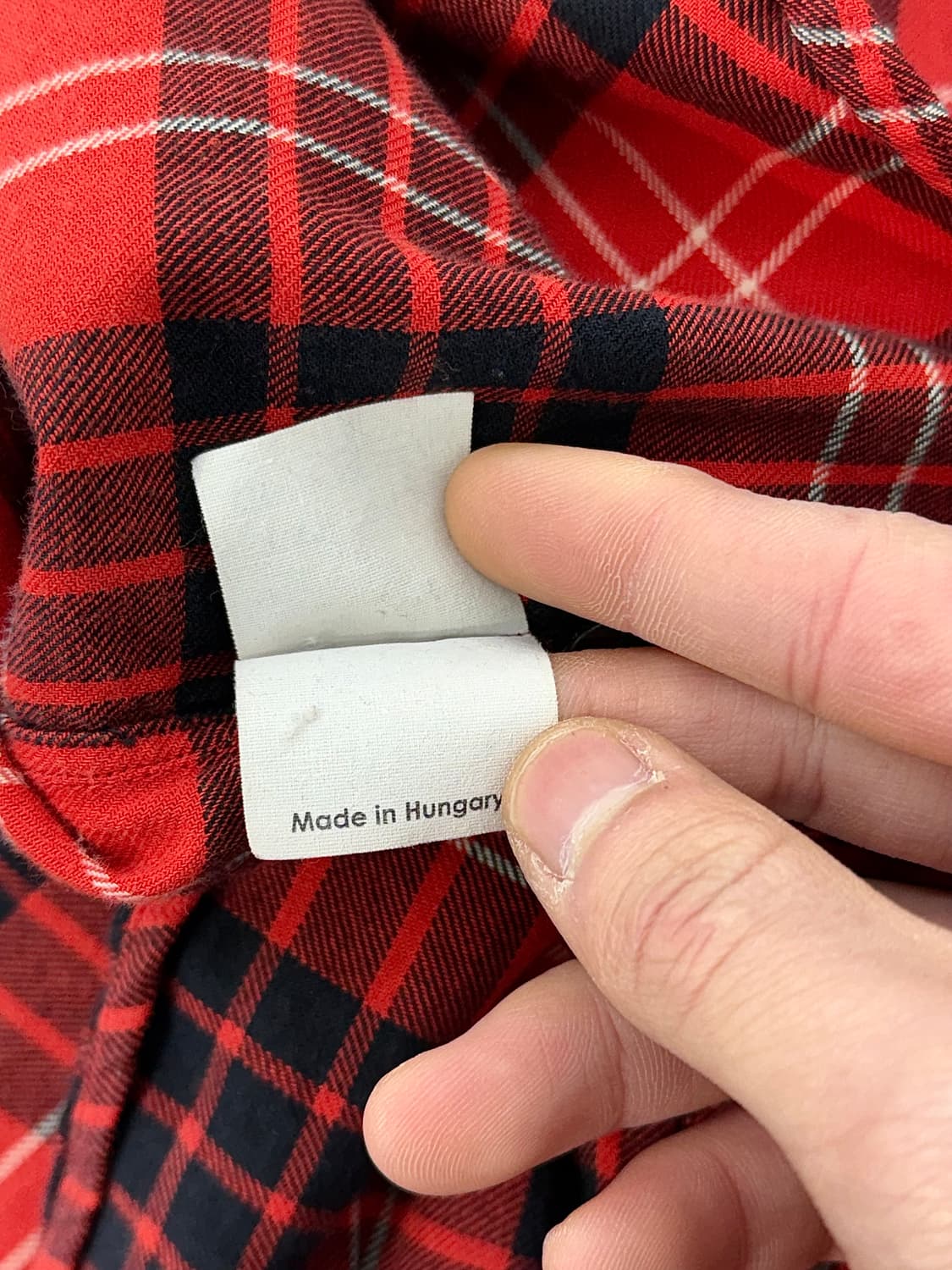 드리스 반 노튼 레드 체크 체스트 포켓 오버 셔츠 상품이미지9