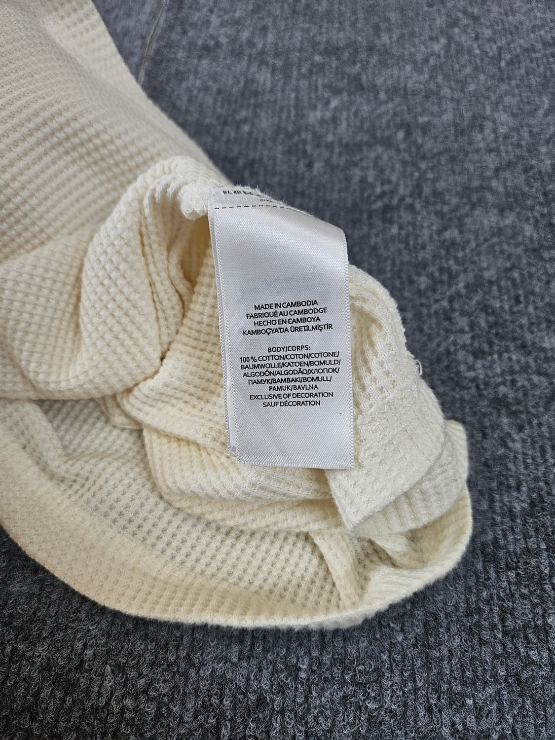 폴로 랄프로렌 아이보리 와플셔츠 M 급처 상품이미지4