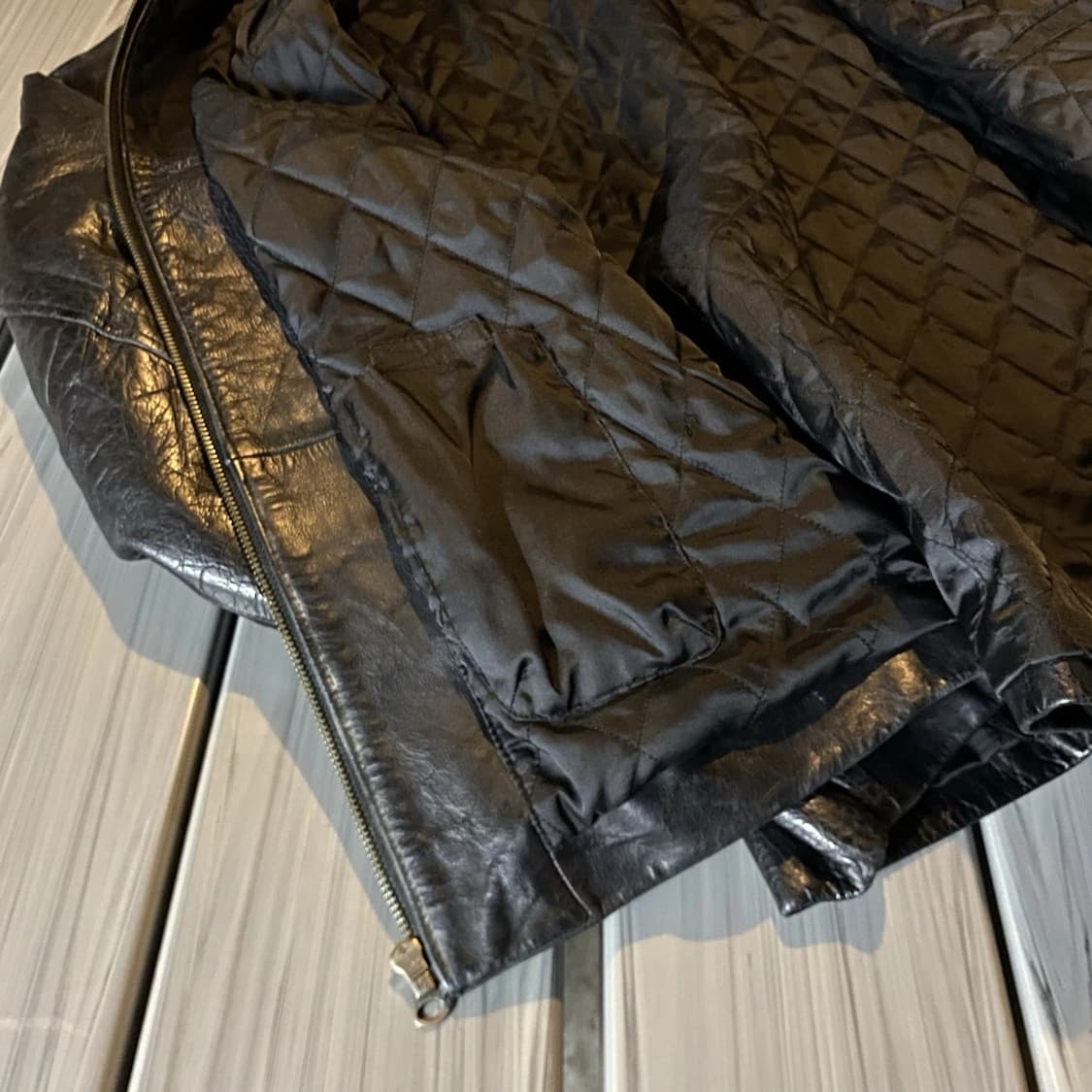 90s 올드 갭 싱글 레더 자켓 상품이미지6