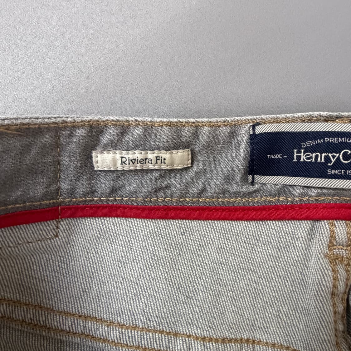 (33) 헨리코튼 리비에라핏 연그레이 데님팬츠 상품이미지5