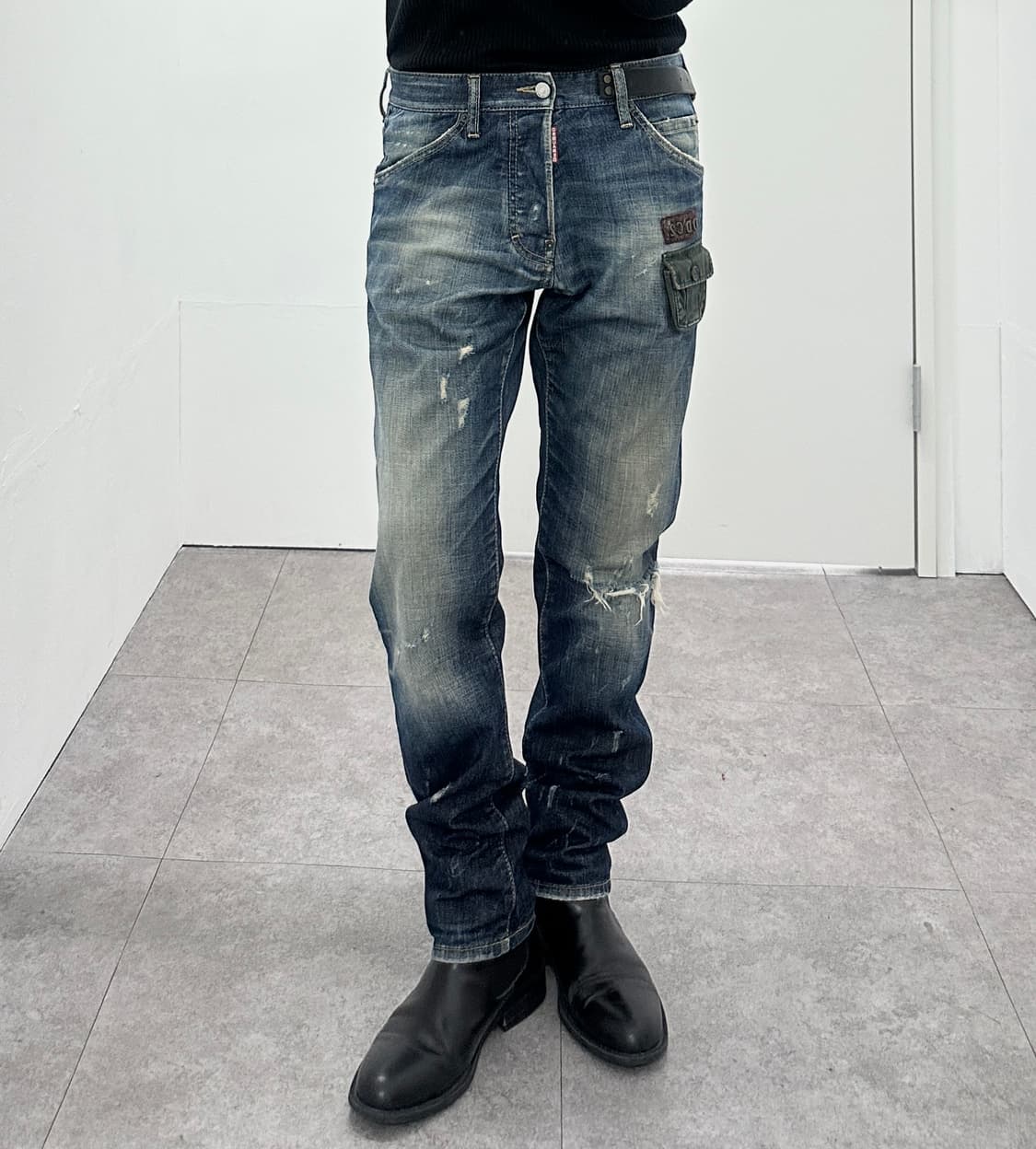 Dsquared2 Distressed Belt Detail Slim De 상품이미지1