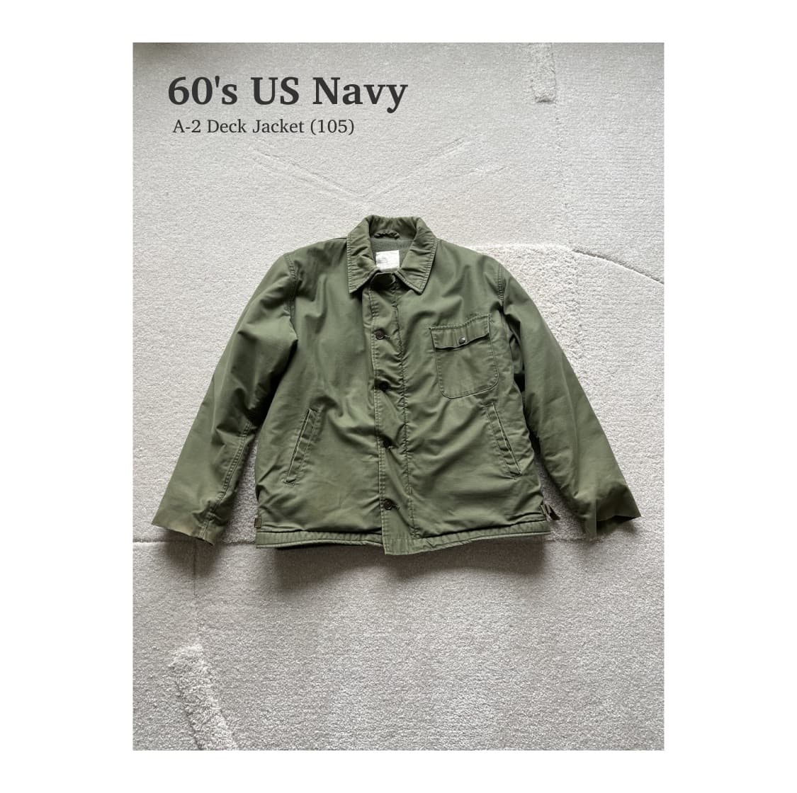 60’s US Navy A-2 Deck Jacket (105) 상품이미지1