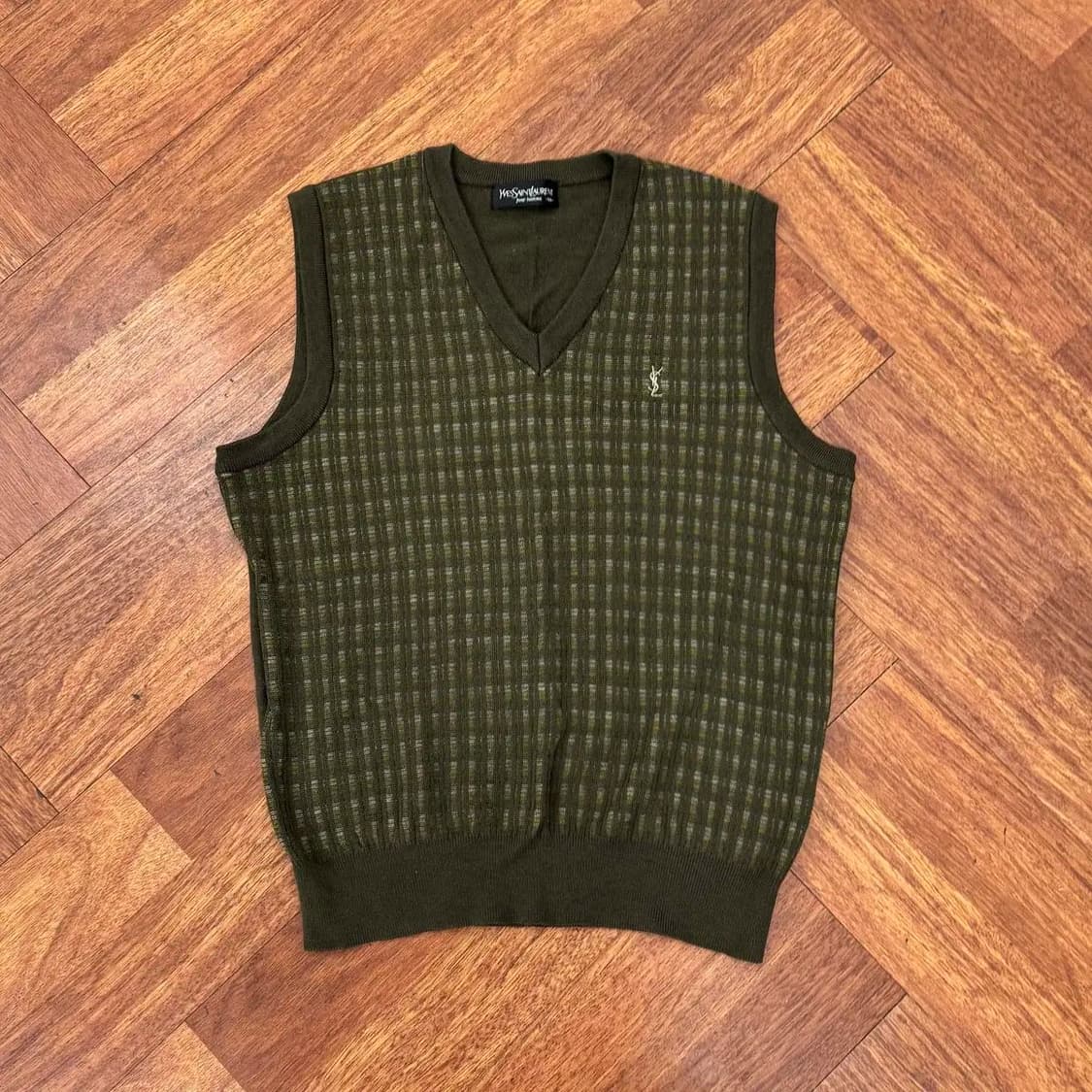 100 YSL 입셍로랑 90s 올드스쿨 니트 조끼  상품이미지1