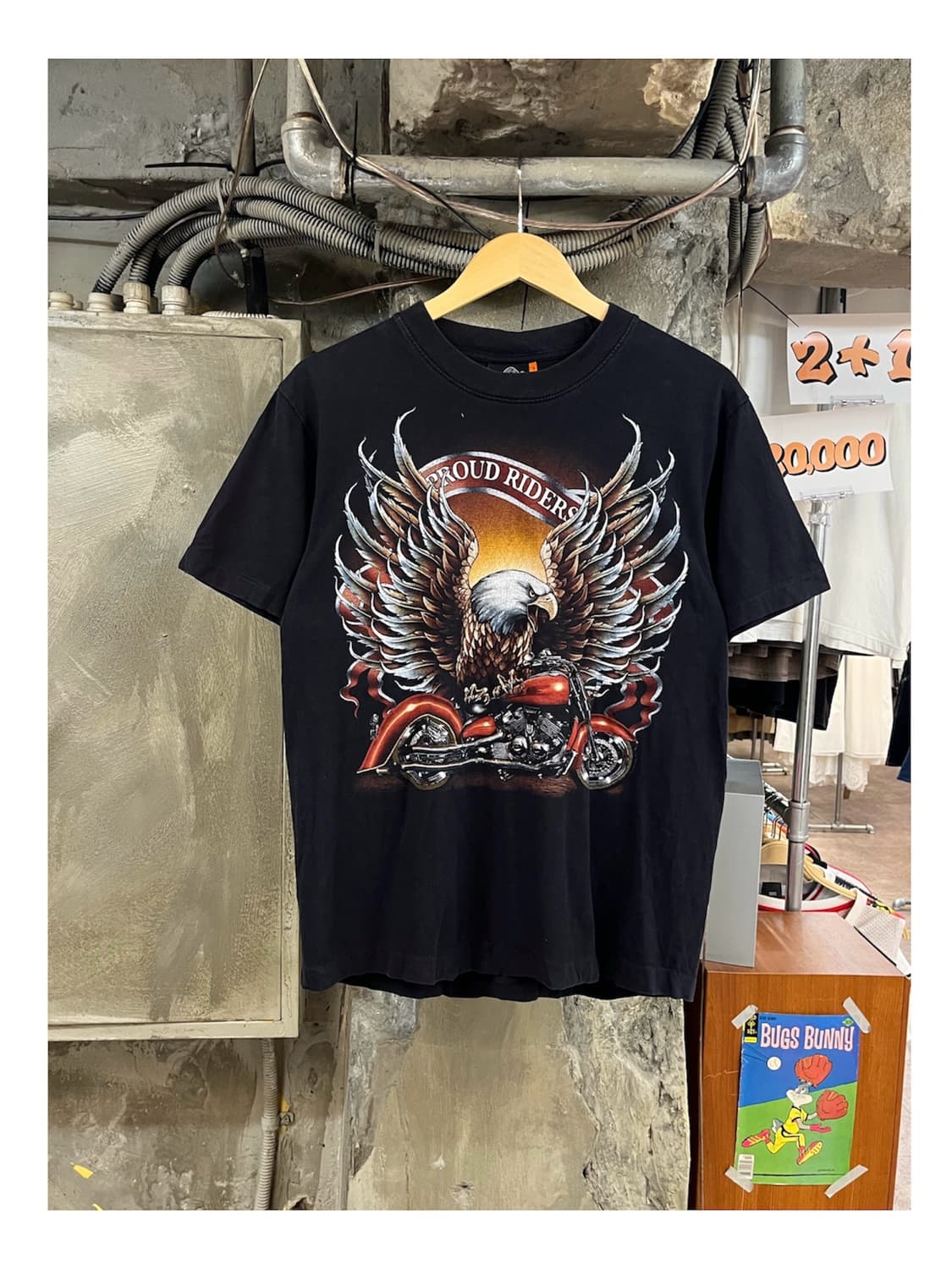 락이글 프린팅 반팔티 블랙 L #csz3965 상품이미지1