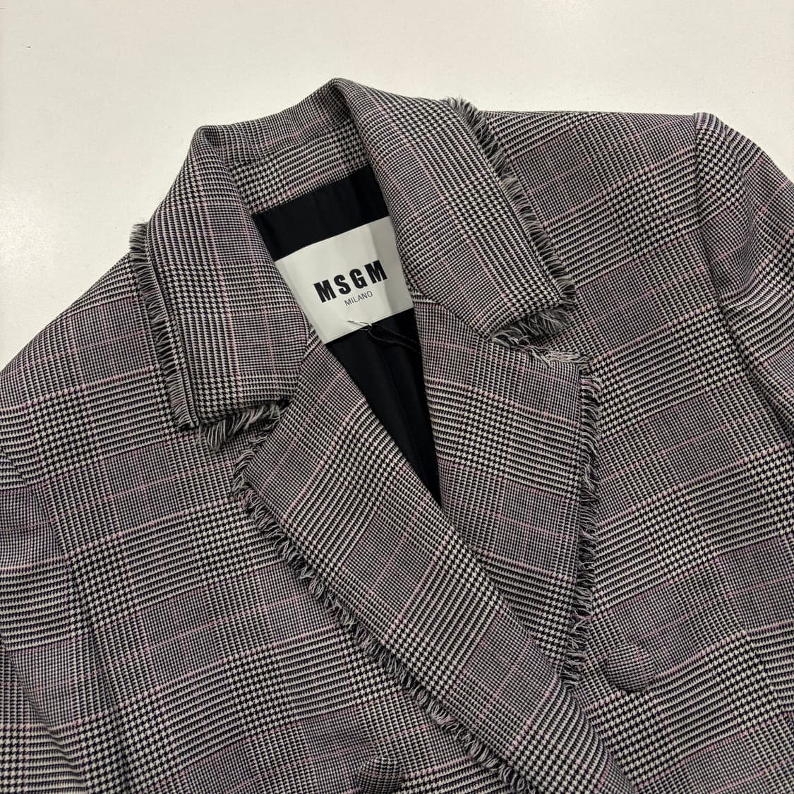 [38] MSGM 체크 더블 글렌체크 브레스트 자켓 수입택 C373 상품이미지3