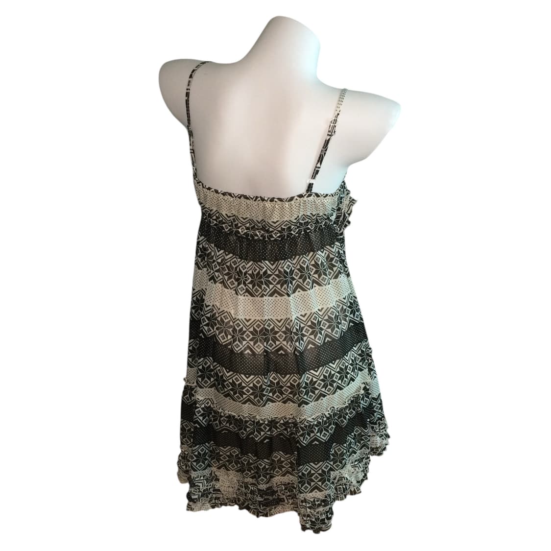 노르딕 도트 패턴 프릴 원피스 상품이미지4