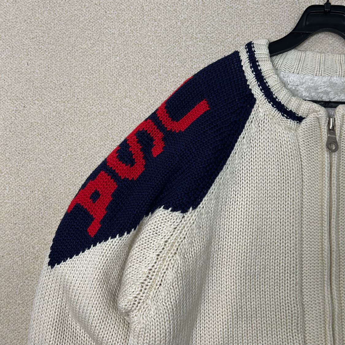 (XL) 90s 올드 리복 헤비 스웨터 니트 집업 상품이미지5