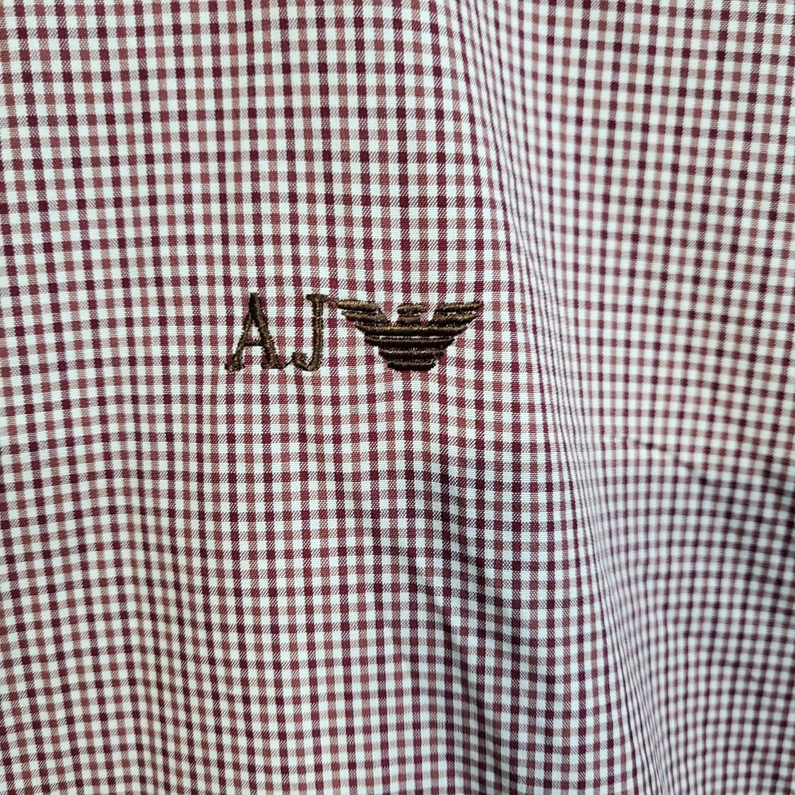 아르마니 레드 체크 카라 긴팔 셔츠  상품이미지3
