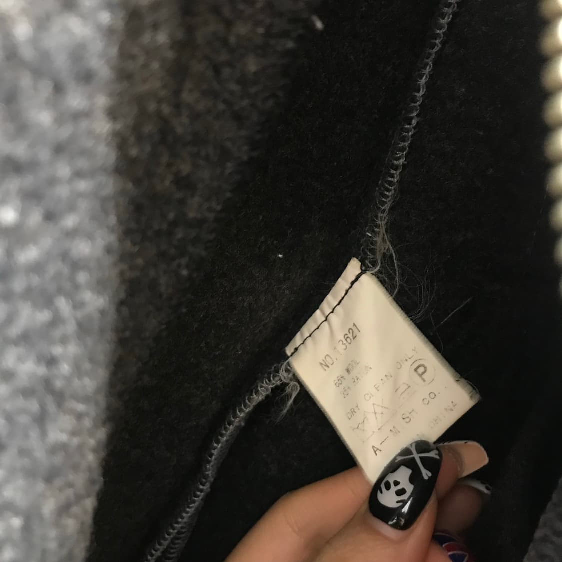 Algon Quinz 알곤퀸즈 갸루 펑크 울혼방 코트 상품이미지9