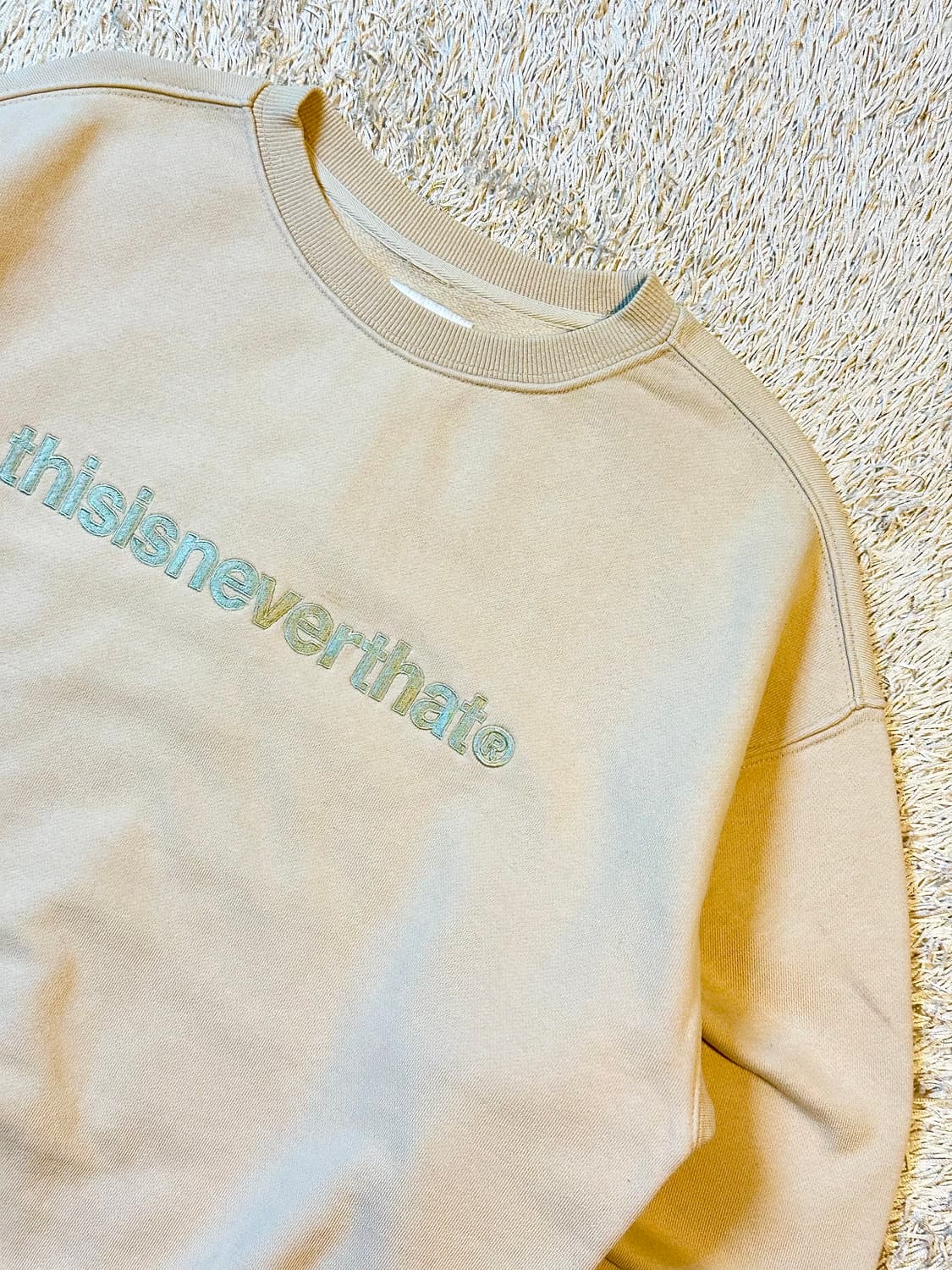 디스이즈네버댓 T-Logo 맨투맨 라이트베이지 상품이미지2