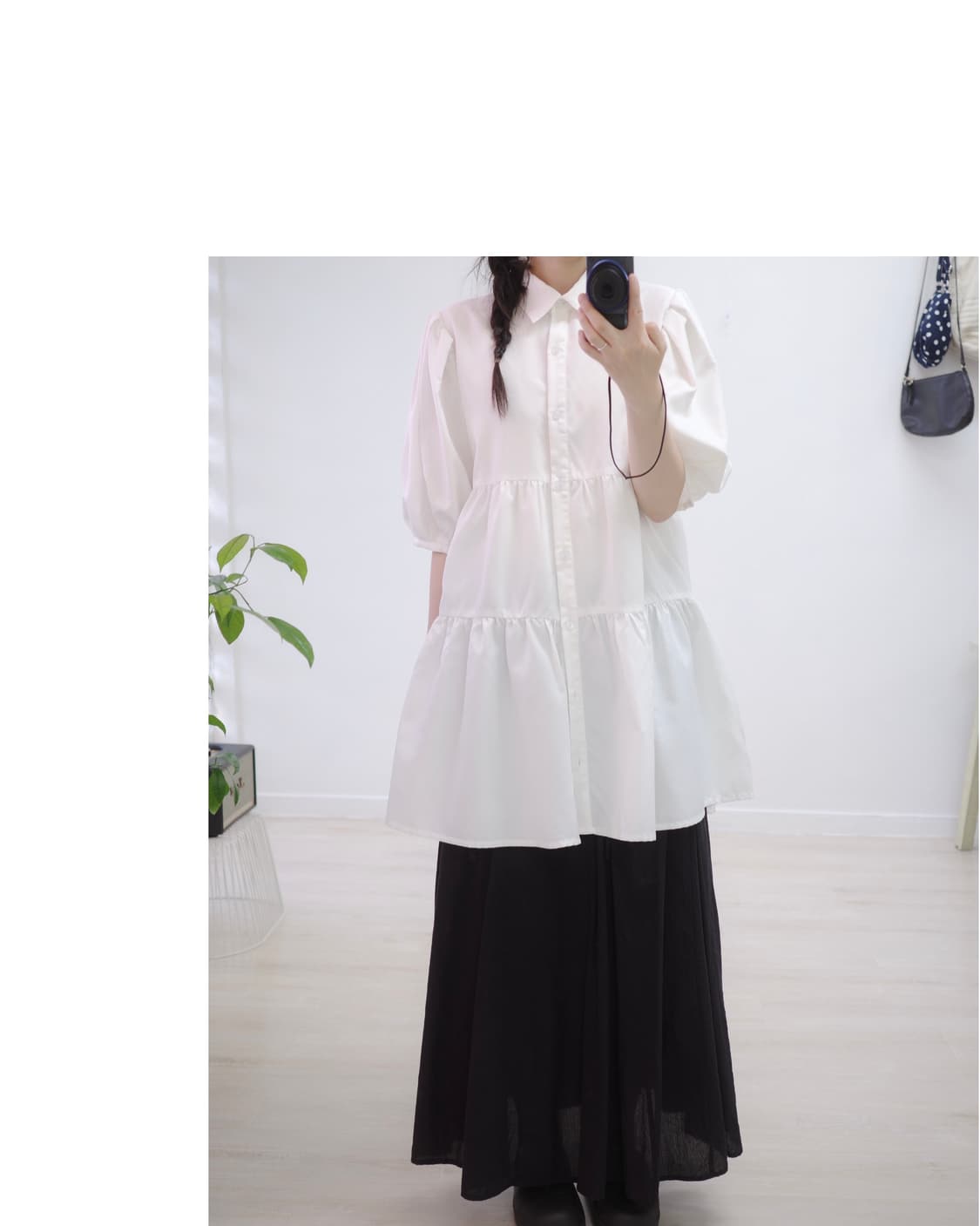 White puff blouse 상품이미지1