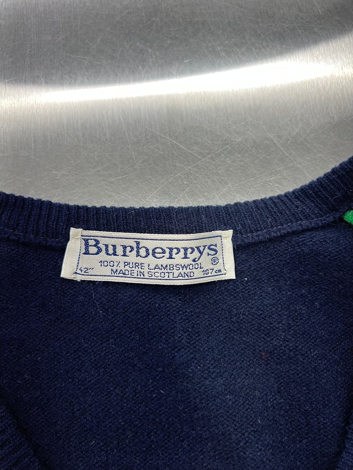 버버리 아가일 브이넥 램스울 니트 스웨터 상품이미지7