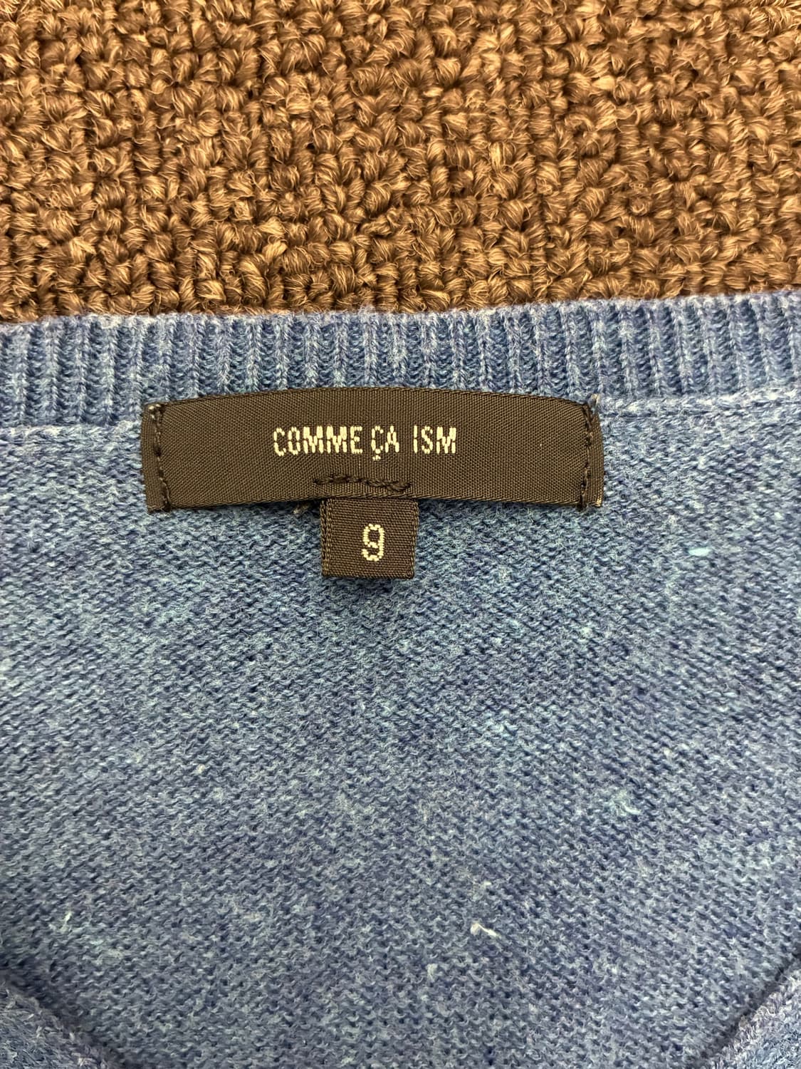 9)Comme Ca Ism 빈티지 여성 블루 반팔 니트 상품이미지2
