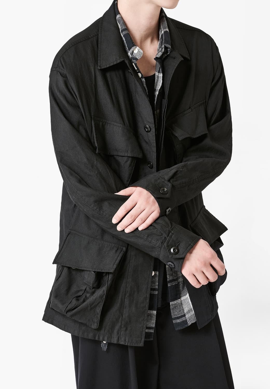 이얼즈 어고 Washed Wool Silk Fatigue Jacket, 상품이미지1