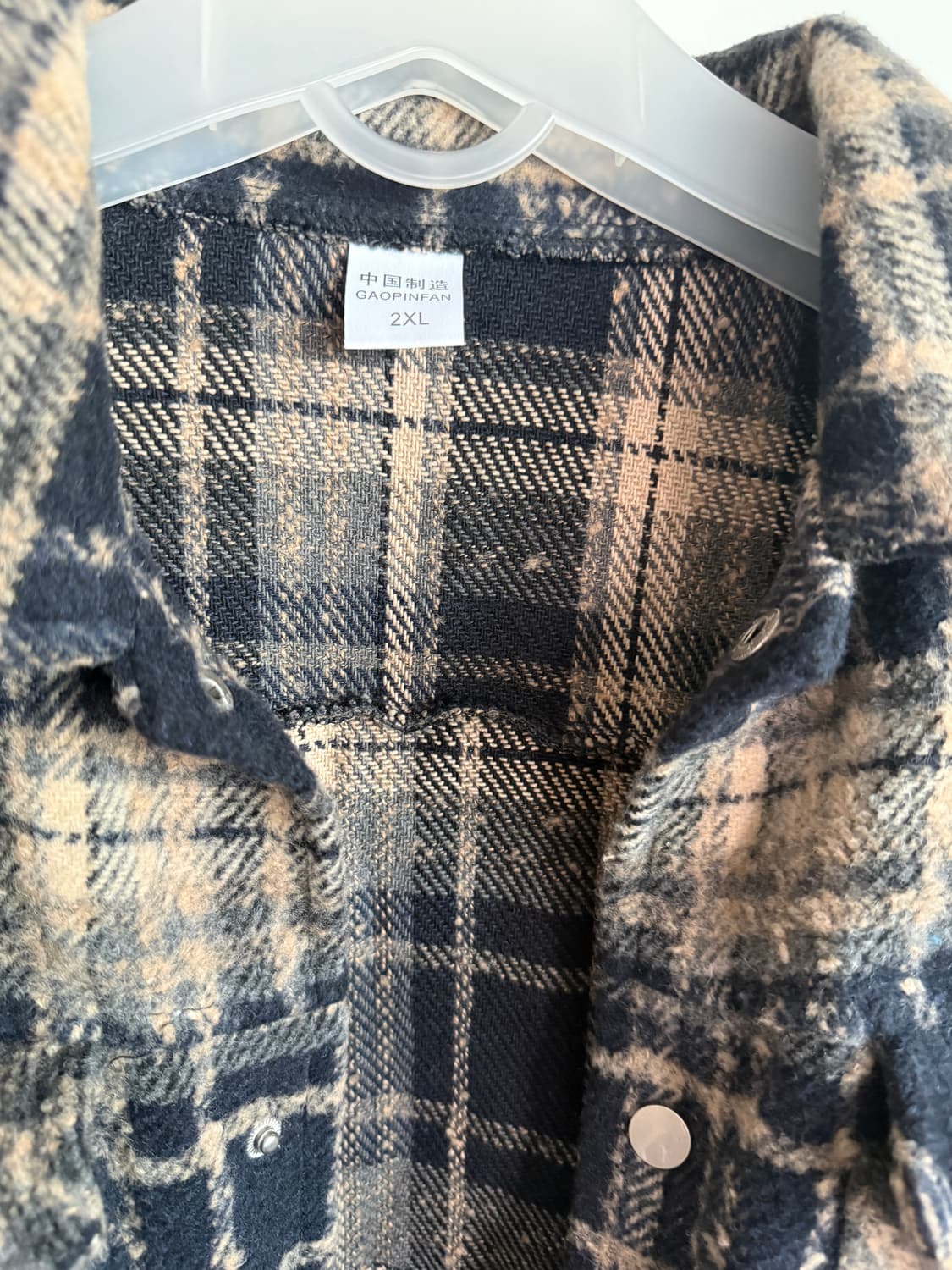 빈티지 체크 써멀 울 셔츠  상품이미지2