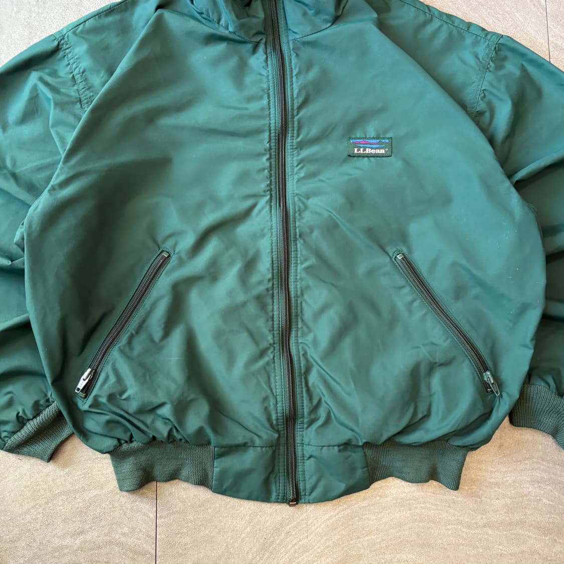 90s 90년대 엘엘빈 쓰리 시즌 그린 웜업 자켓 상품이미지4