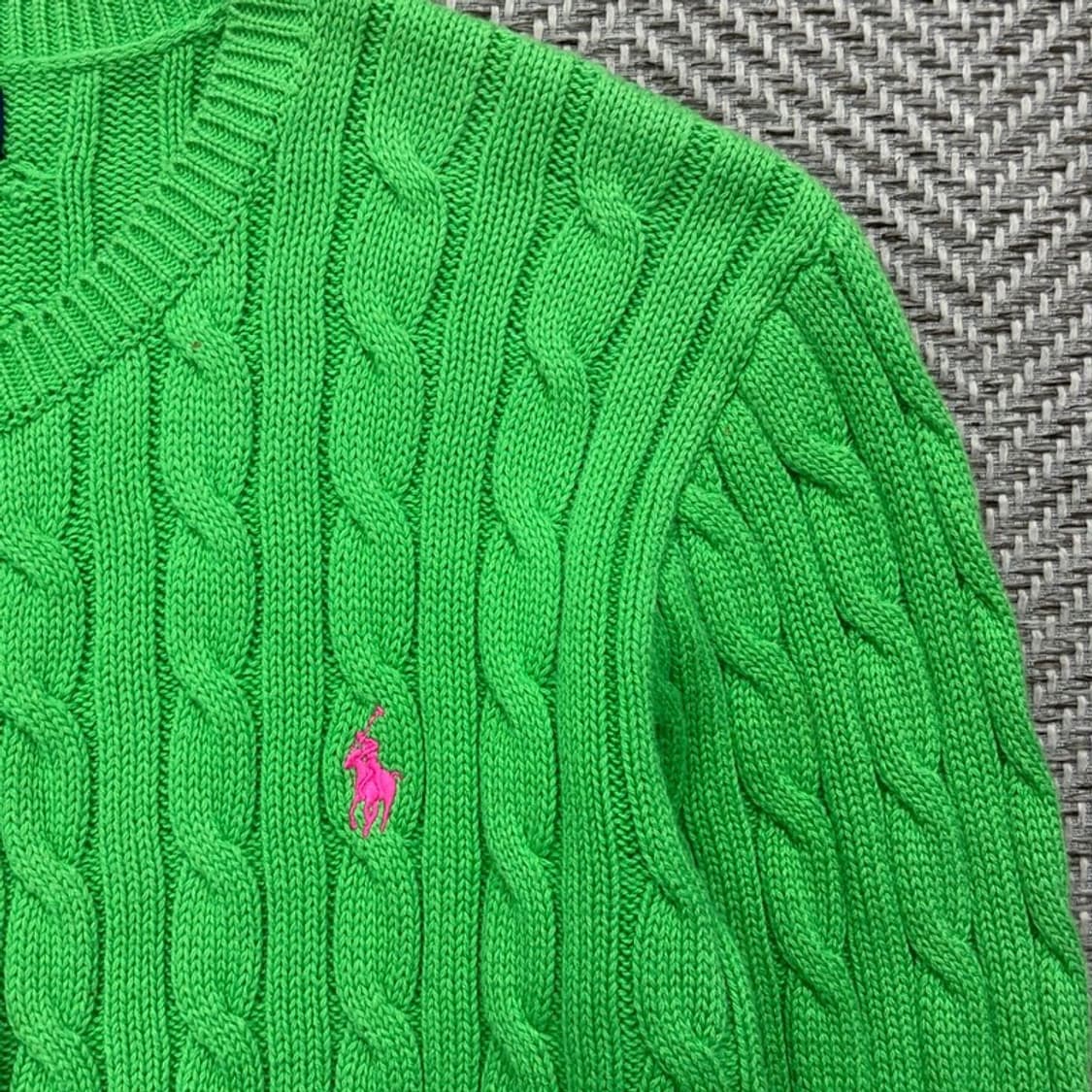 랄프로렌 프릴 꽈배기 가디건 v2701 상품이미지5