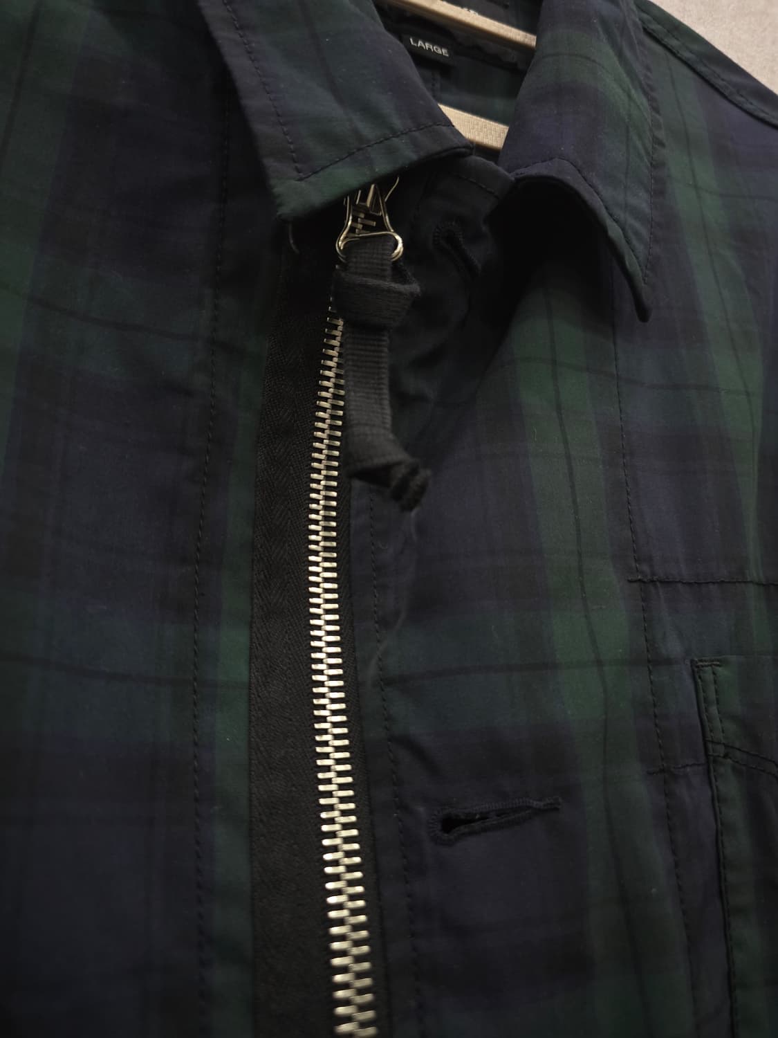 EASTLOGUE 이스트로그 블랙워치 체크 집업 자켓 상품이미지2