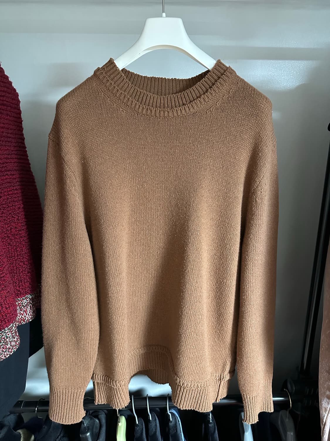 [XL] 마르지엘라 엘보우 패치 니트웨어 브라운 상품이미지1